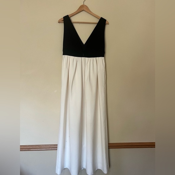Jill Jill Stuart Everly V-Neck Colorblock Gown Dress Black White NWT 6 - Picture 8 of 10